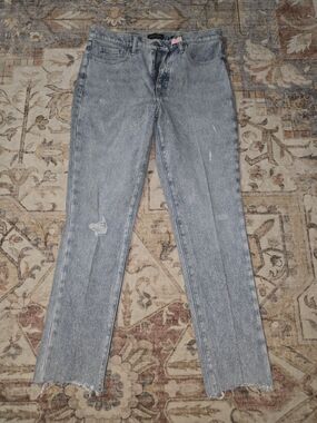Banana Republic Light Blue Straight Leg Jeans with Raw Hem